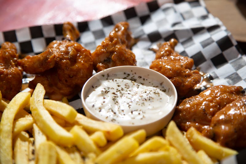Buffalo Chicken Wings starter with blue cheese dip