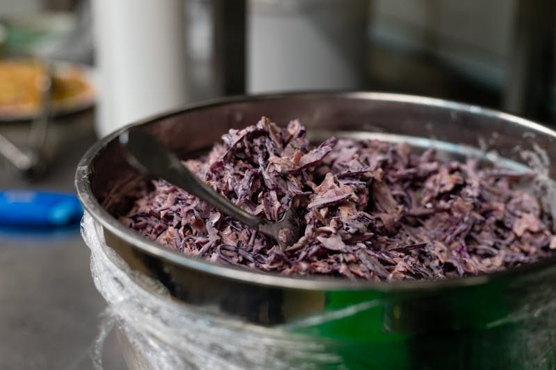 Coleslaw side with homemade dressing