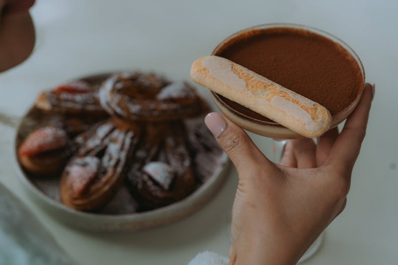 Tiramisu Italian dessert with mascarpone and espresso